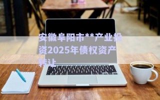 安徽阜陽(yáng)市**產(chǎn)業(yè)投資2025年債權(quán)資產(chǎn)轉(zhuǎn)讓